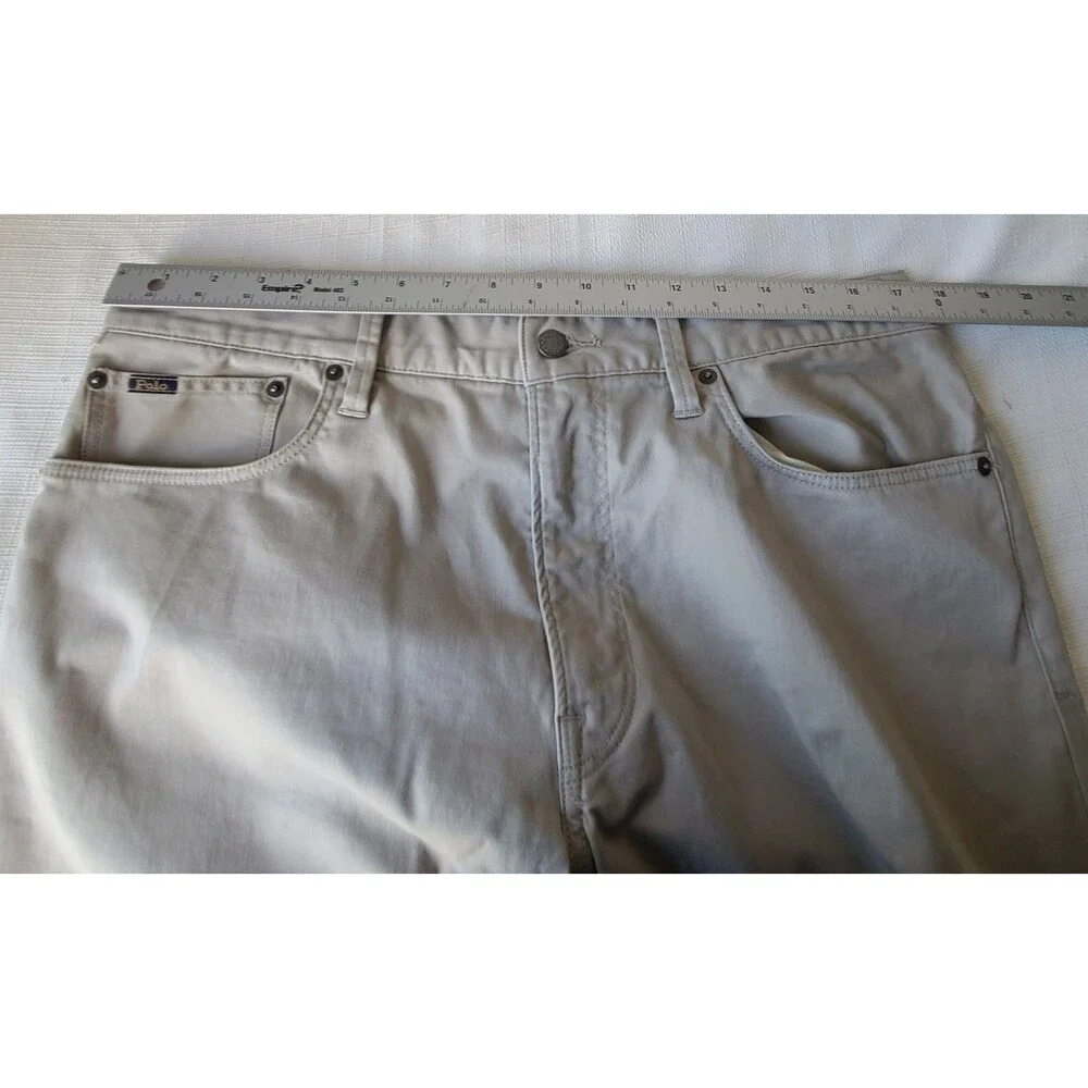 Polo Ralph Lauren Men's 34x30 Tan Stretch Chino Pants Classic Straight Khaki